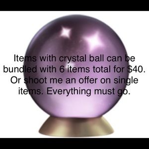 6 items $40 Everything must go